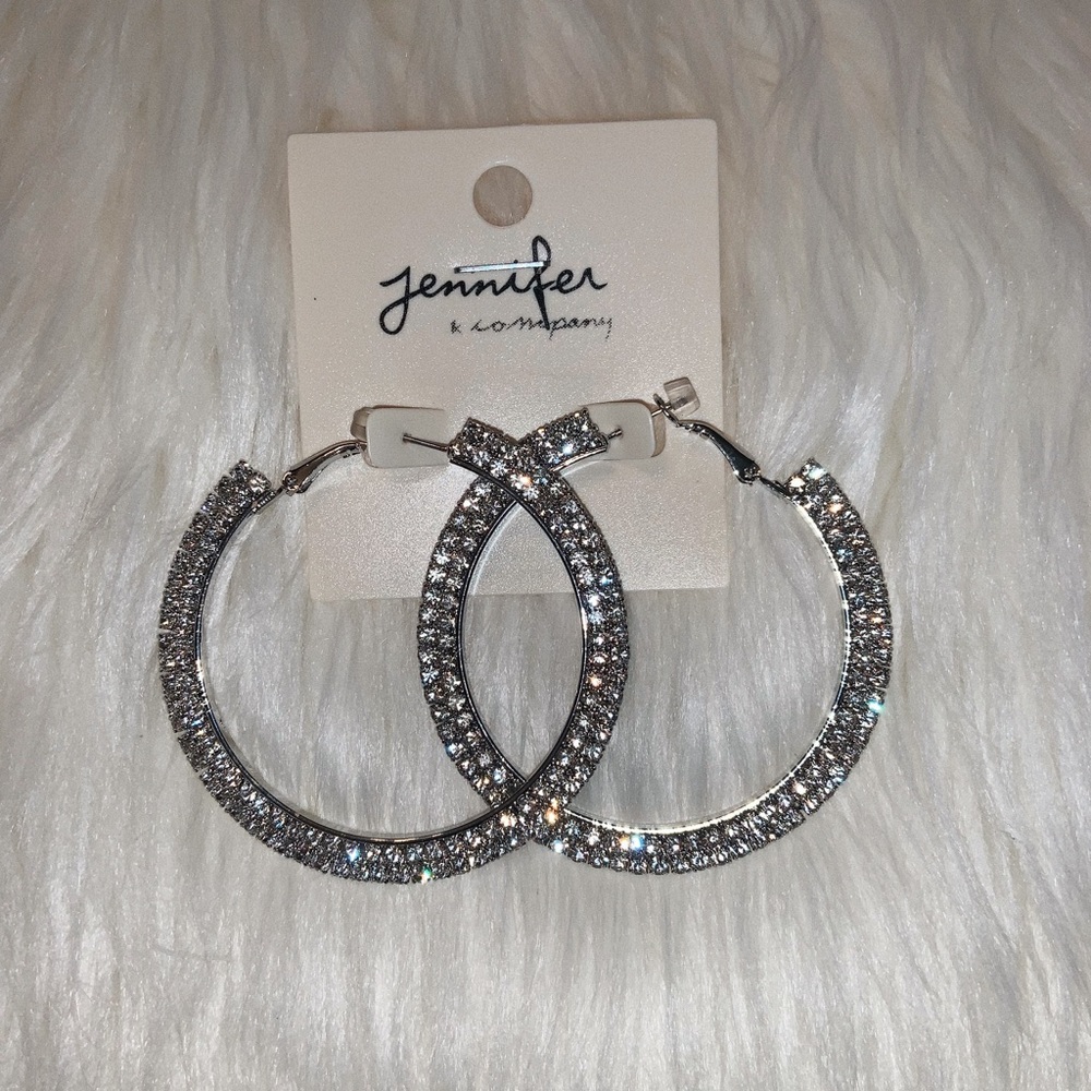 NEW Fantasy diamond hoop earrings ✨